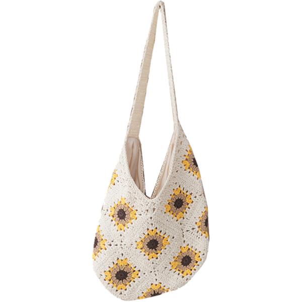 MULTI PATTERN CROCHET SHOULDER BAG