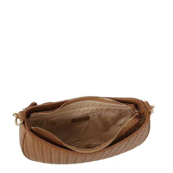 WOVEN BRAIDED STRAP SHOULDER BAG