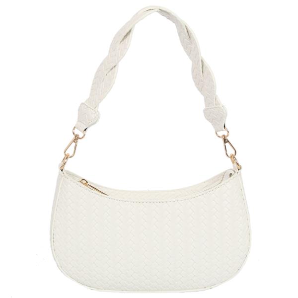 WOVEN BRAIDED STRAP SHOULDER BAG