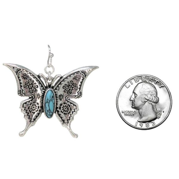 WESTERN BUTTERFLY DANGLE EARRING