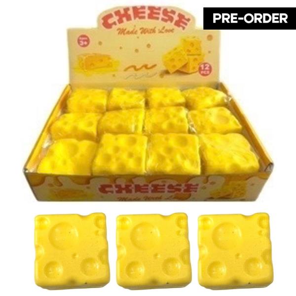ETA-5/31 CHEESE SQUISHY TOY (12 UNITS)