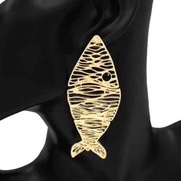 SEALIFE FISH DANGLE STATEMENT EARRING