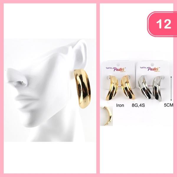 CHUNKY HOOP EARRING (12 UNITS)