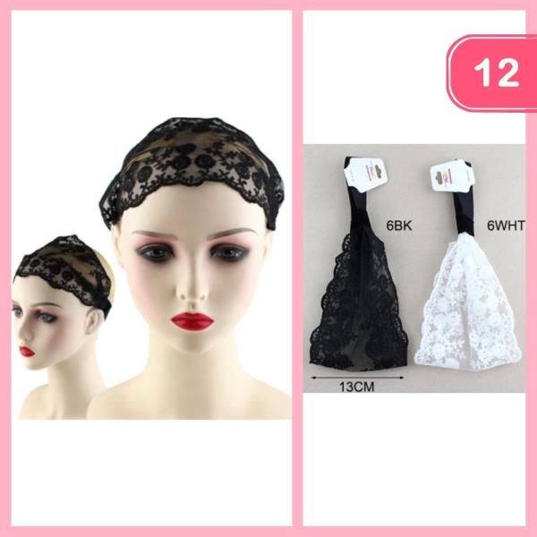 LACE FLOWER HEADBAND (12 UNITS)