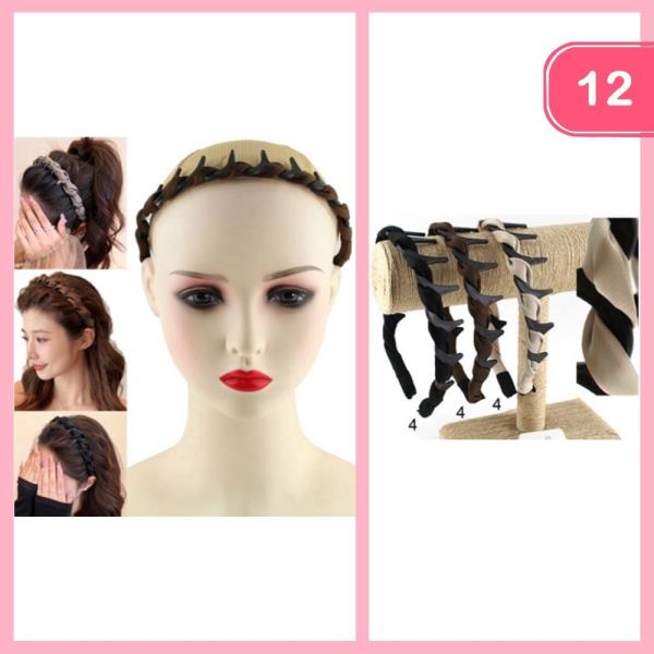 RIBBON WRAPPED COMB HEADBAND (12 UNITS)