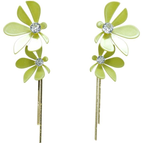 FLOWER LINEAR DANGLE EARRING