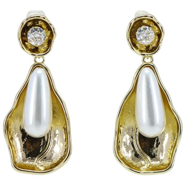METAL TEARDROP DANGLE EARRING