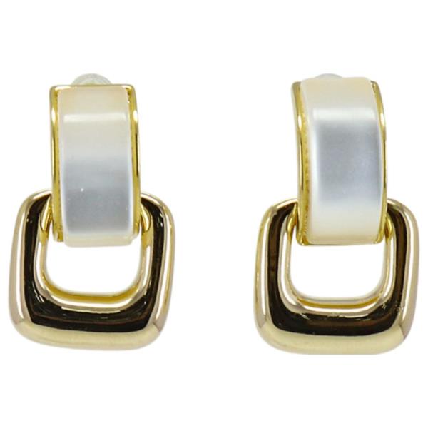 METAL SQUARE HOOP EARRING