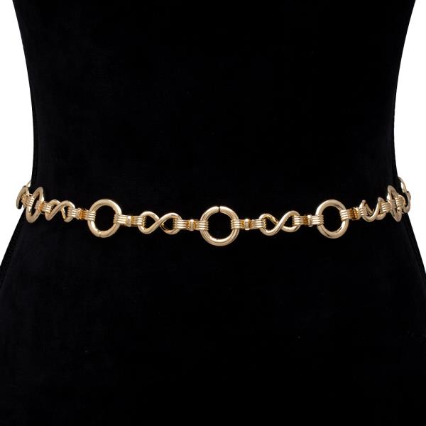 INTERLOCK CIRCLE INFINITY LINK HOOK BELT