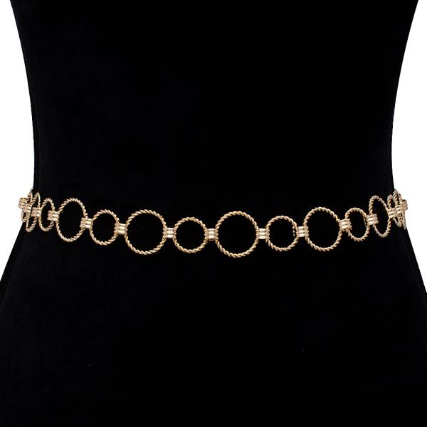 TWISTED CIRCLE LINK HOOK BELT