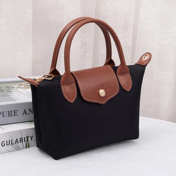 FAUX LEATHER FLAP NYLON CROSSBODY BAG