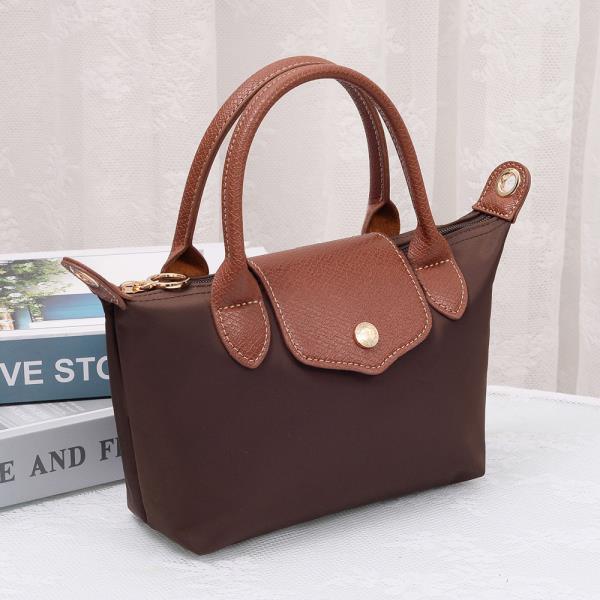 FAUX LEATHER FLAP NYLON CROSSBODY BAG