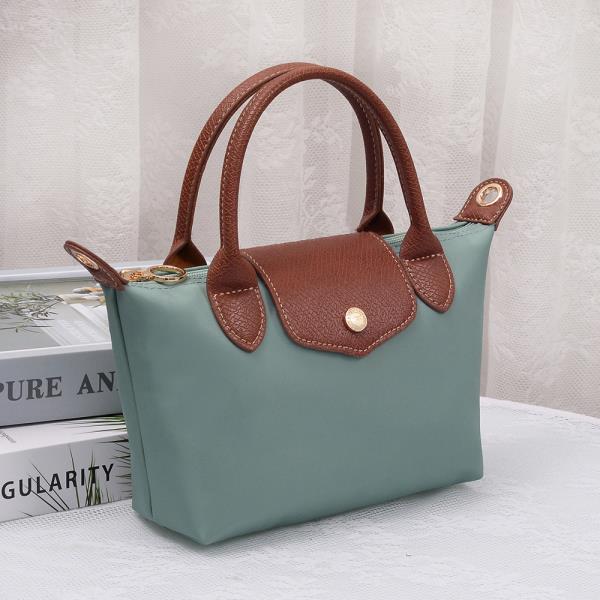 FAUX LEATHER FLAP NYLON CROSSBODY BAG