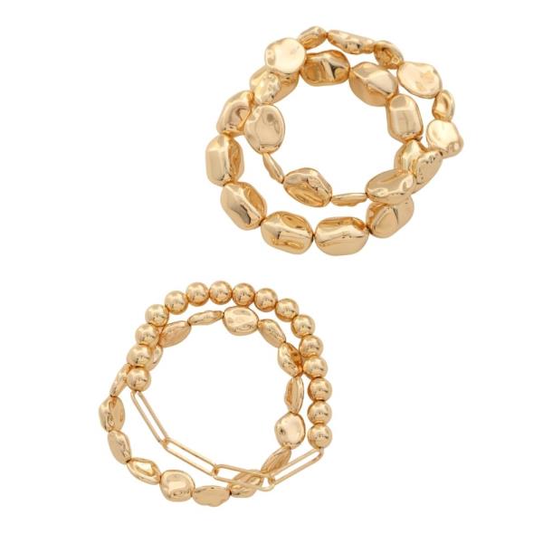 PEARL MULTI STRAND STRETCH BRACELET SET