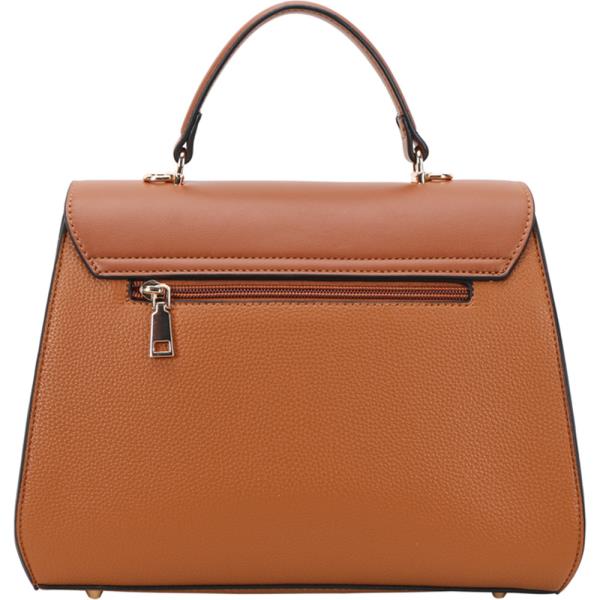 FAUX LEATHER METAL BUCKLE TOP HANDLE SATCHEL BAG WALLET SET