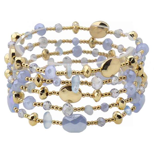 BEAD PEARL MULTI STRAND STRETCH BRACELET SET
