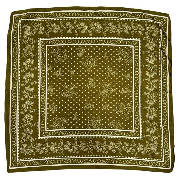 BORDERED SWEET FLORA BANDANA SCARF