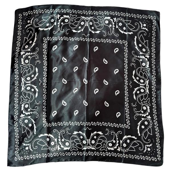BORDERED PAISLEY BANDANA PRINT SCARF