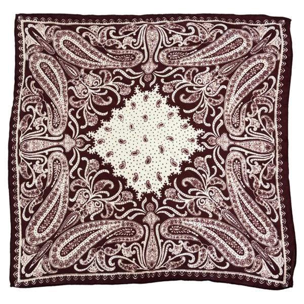 MATTE WOVEN PAISLEY PRINT SCARF
