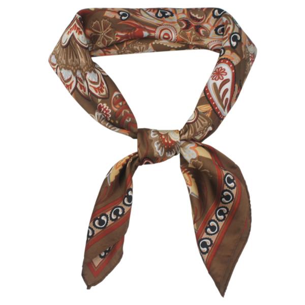 DARK BOHEMIAN PAISLEY BORDER PRINT SCARF