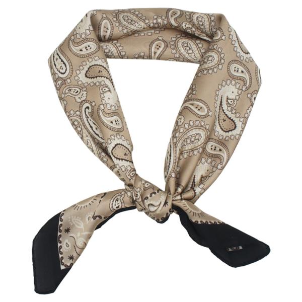 PAISLEY BORDERED SATIN SCARF