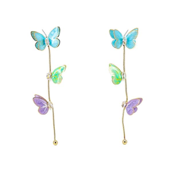 BUTTERFLY LINEAR DROP EARRING