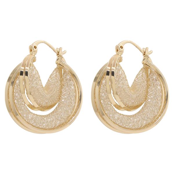 CRESCENT MESH DESIGN EARRING