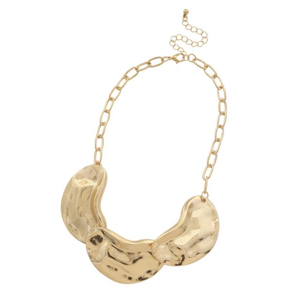 SDJ HAMMERED CHUNKY STATEMENT CHAIN LINK NECKLACE