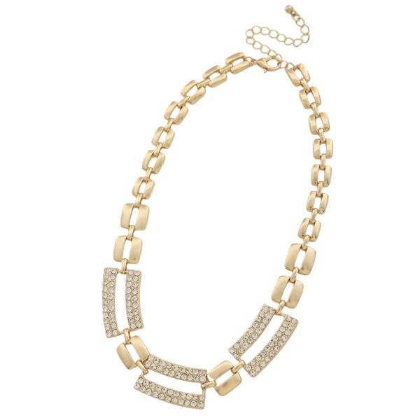 SDJ GEOMETRIC EMBELLISHED STATEMENT NECKLACE