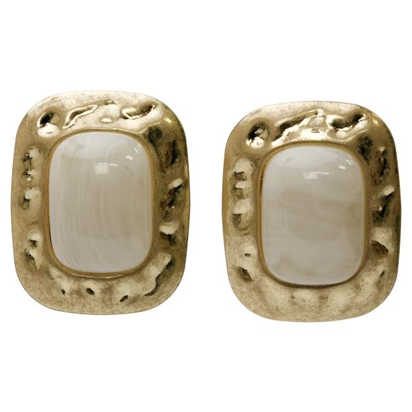 STONE SQUARE EARRINGS