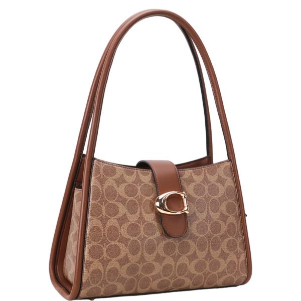 2IN1 GEOMETRIC PRINT POUCH SHOULDER BAG SET