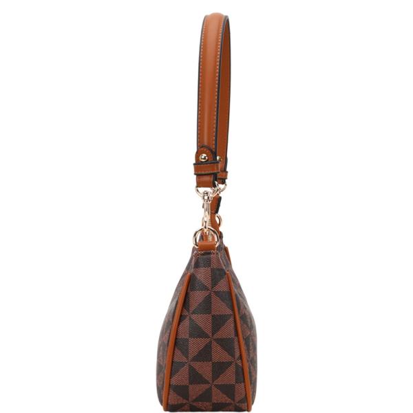 2IN1 GEOMETRIC PRINT POUCH SHOULDER BAG SET
