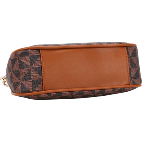 2IN1 GEOMETRIC PRINT POUCH SHOULDER BAG SET