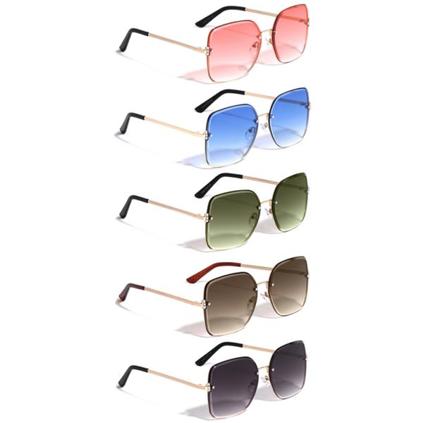 RHINESTONE DIAMOND EDGE LENS BUTTERFLY SUNGLASSES 1DZ