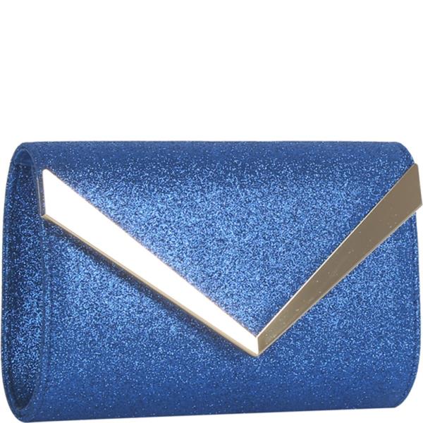 GLITTER ENVELOPE FLAP CLUTCH EVENING BAG