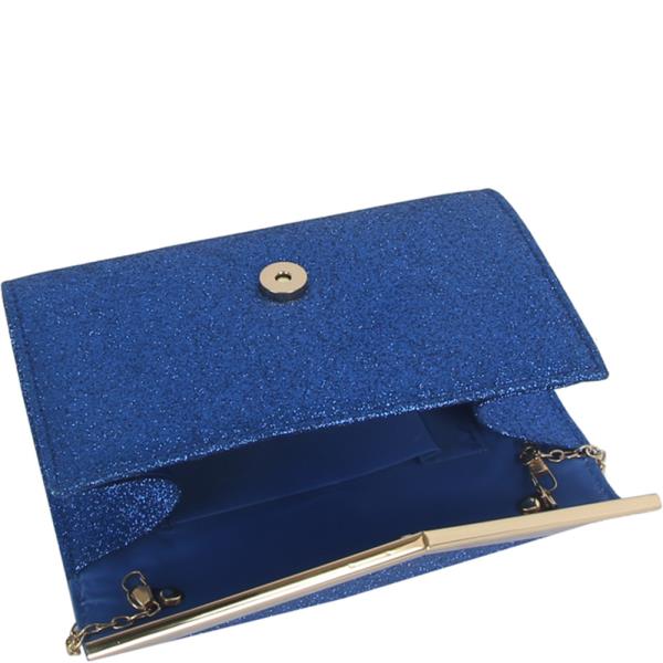 GLITTER ENVELOPE FLAP CLUTCH EVENING BAG