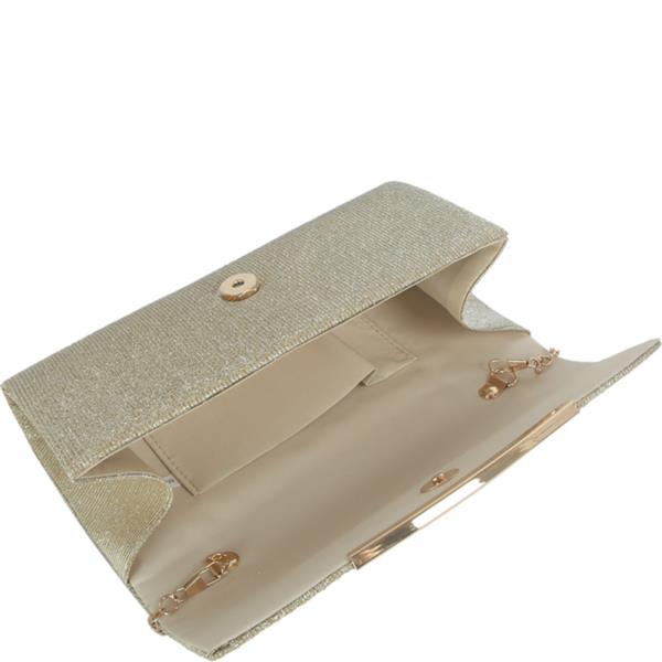 GLITTER FLAP CLUTCH EVENING BAG