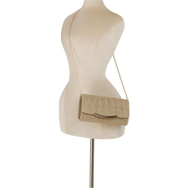 GLITTER FLAP CLUTCH EVENING BAG