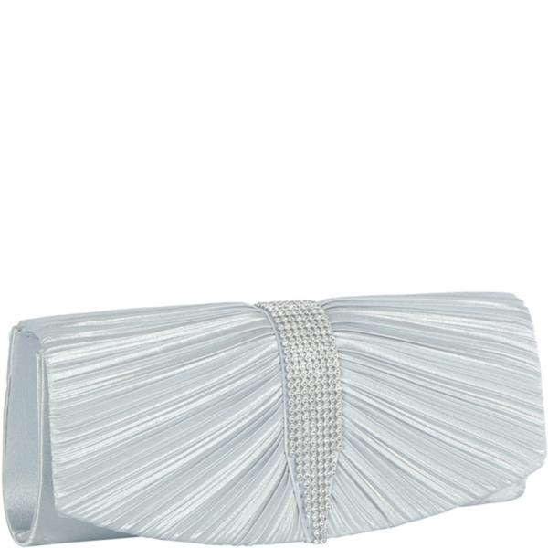 RUCHED PLEATED CLUTCH EVENING BAG