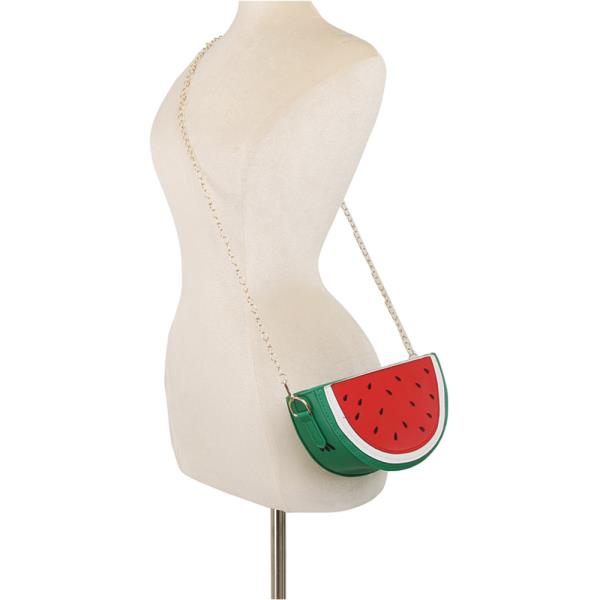 WATERMELON HALF MOON CROSSBODY BAG
