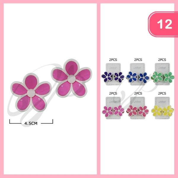 FLOWER HAIR CLAW CLIP (12 UNITS)