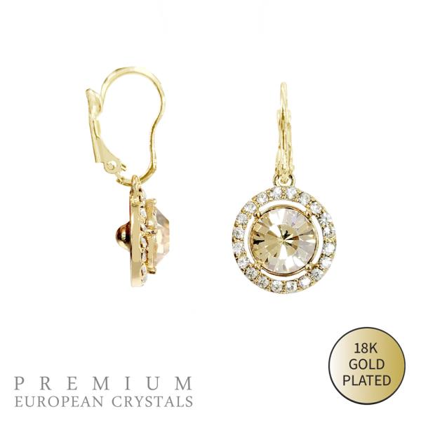 RONDELLE CRYSTAL EUROWIRE DANGLE EARRING