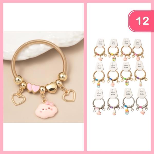 HEART CLOUD CHARM BRACELET (12 UNITS)