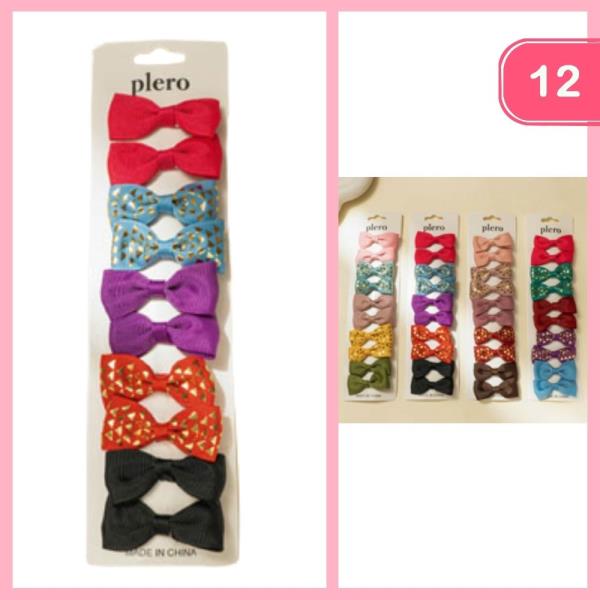 RIBBON HAIR BOW (12 UNITS)