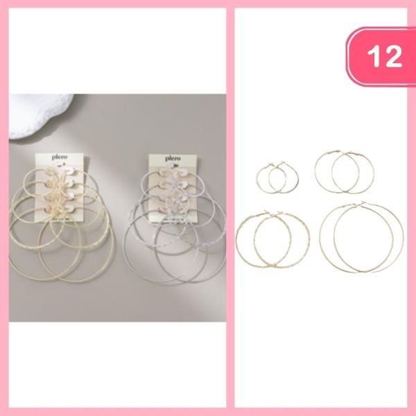 HOOP EARRINGS (12 UNITS)