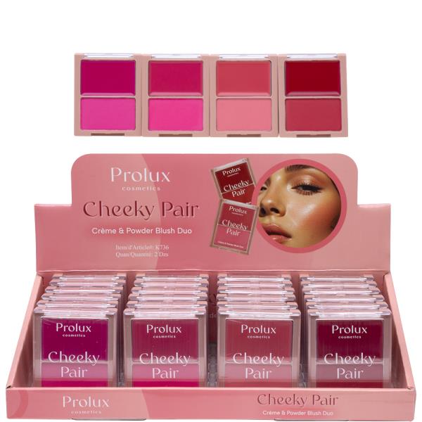 PROLUX CHEEKY PAIR CREME AND POWDER BLUSH DUO (24 UNITS)