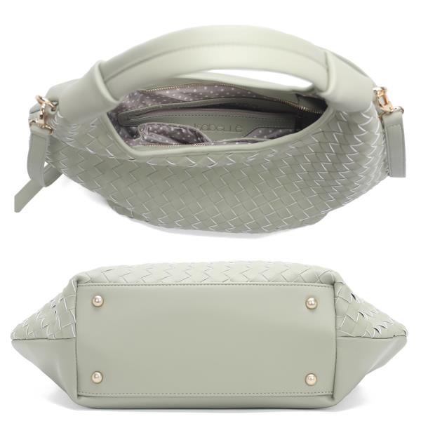 STYLISH WOVEN DESIGN TEXTURED SHOULDER HOBO BAG