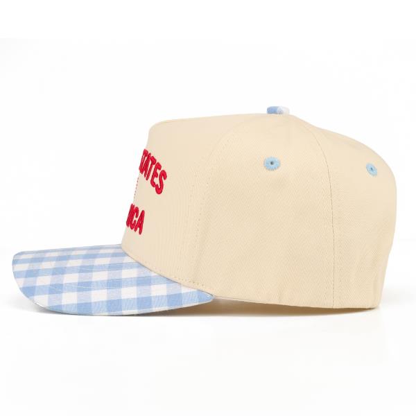 CC GINGHAM UNITED STATES TRUCKER HAT