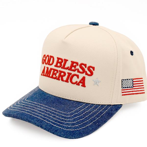 CC GOD BLESS AMERICA TRUCKER HAT