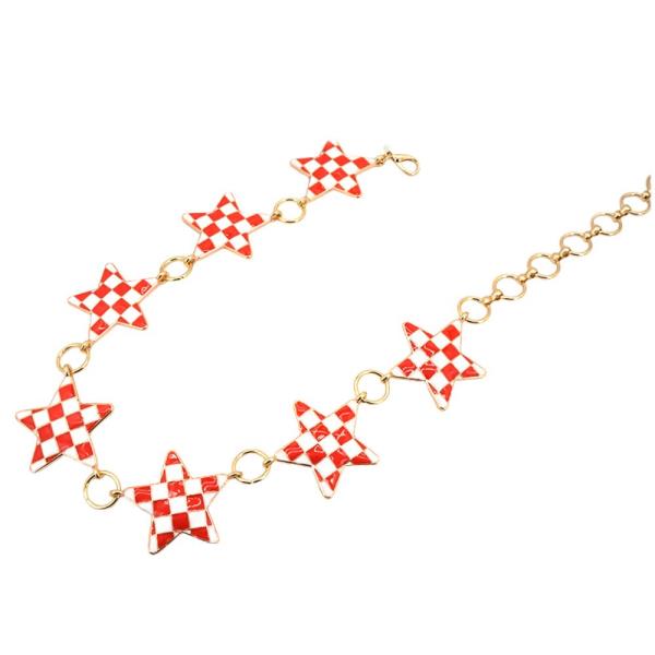 CHECKERED STAR CHAIN BELT